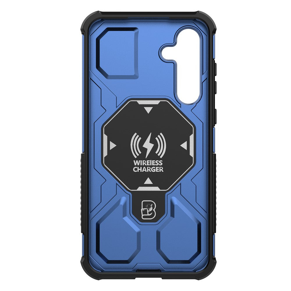 For Samsung Galaxy A55 5G Magnetic Case Rotating Metal Kickstand Shockproof PC + TPU Phone Back Cover