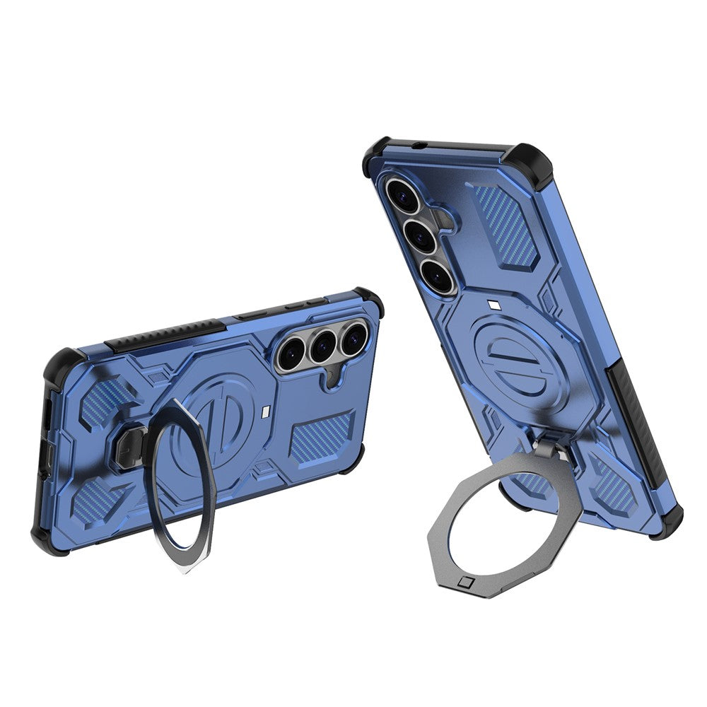 For Samsung Galaxy S26  /  S26 Pro Magnetic Case Rotating Metal Kickstand Shockproof PC + TPU Phone Back Cover