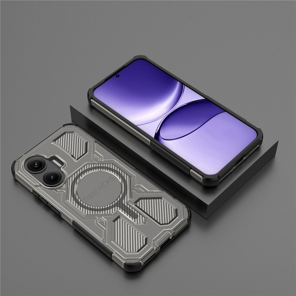 BIBERCAS J-16 Transparent Series For Xiaomi Redmi Turbo 4 Pro 5G  /  Poco F7 5G Case Compatible with MagSafe TPU + PC Phone Cover