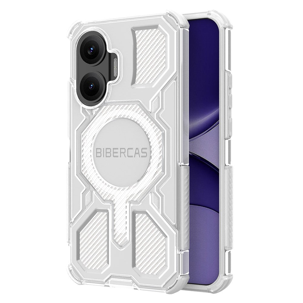 BIBERCAS J-16 Transparent Series For Xiaomi Redmi Turbo 4 Pro 5G  /  Poco F7 5G Case Compatible with MagSafe TPU + PC Phone Cover