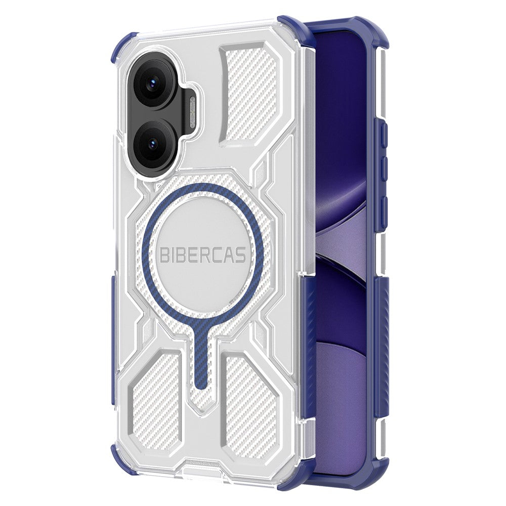 BIBERCAS J-16 Transparent Series For Xiaomi Redmi Turbo 4 Pro 5G  /  Poco F7 5G Case Compatible with MagSafe TPU + PC Phone Cover