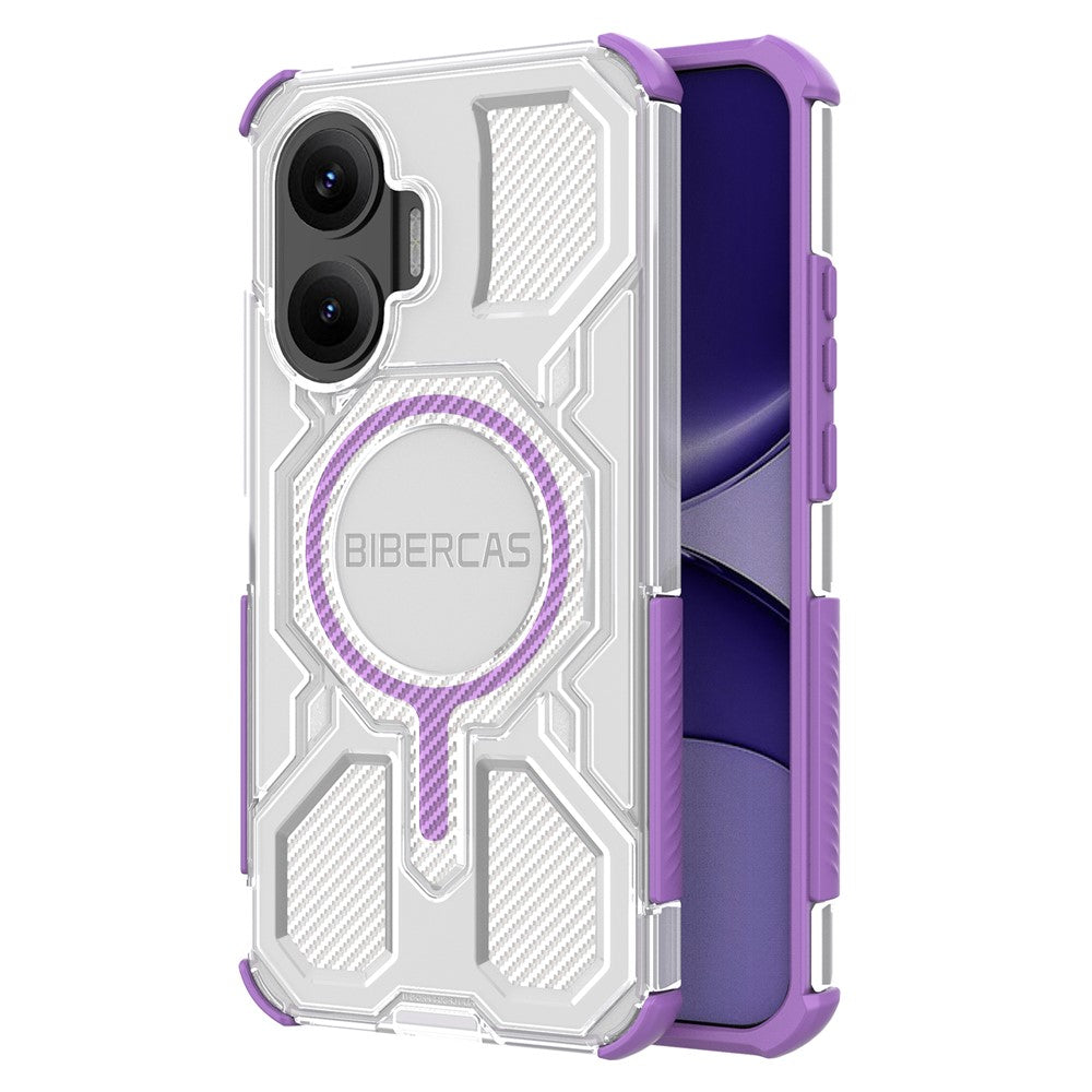 BIBERCAS J-16 Transparent Series For Xiaomi Redmi Turbo 4 Pro 5G  /  Poco F7 5G Case Compatible with MagSafe TPU + PC Phone Cover