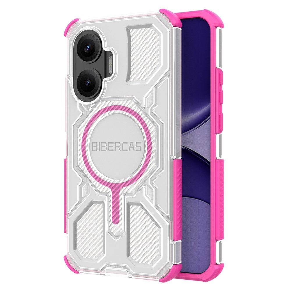 BIBERCAS J-16 Transparent Series For Xiaomi Redmi Turbo 4 Pro 5G  /  Poco F7 5G Case Compatible with MagSafe TPU + PC Phone Cover
