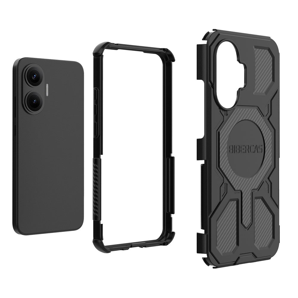BIBERCAS J-16 Series For Xiaomi Redmi Turbo 4 Pro 5G  /  Poco F7 5G Case Compatible with MagSafe Anti Drop TPU + PC Phone Cover