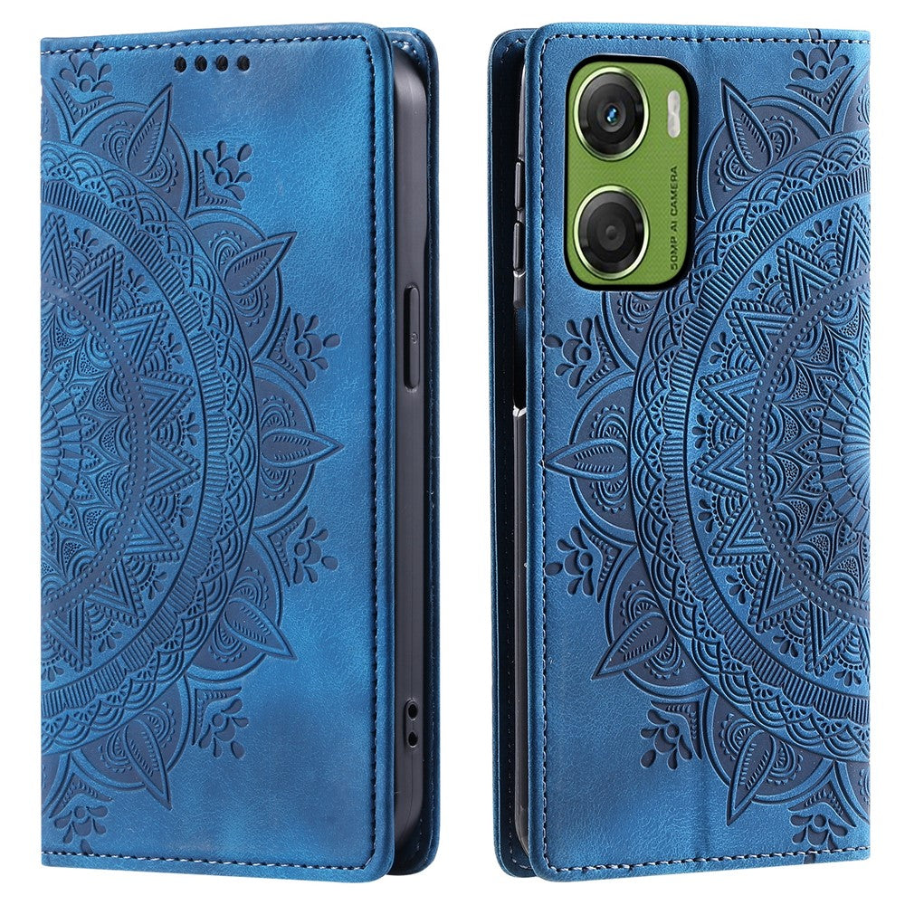 For Motorola Moto G06 4G Case Magnetic Closing Leather Phone Cover Pattern Imprinted