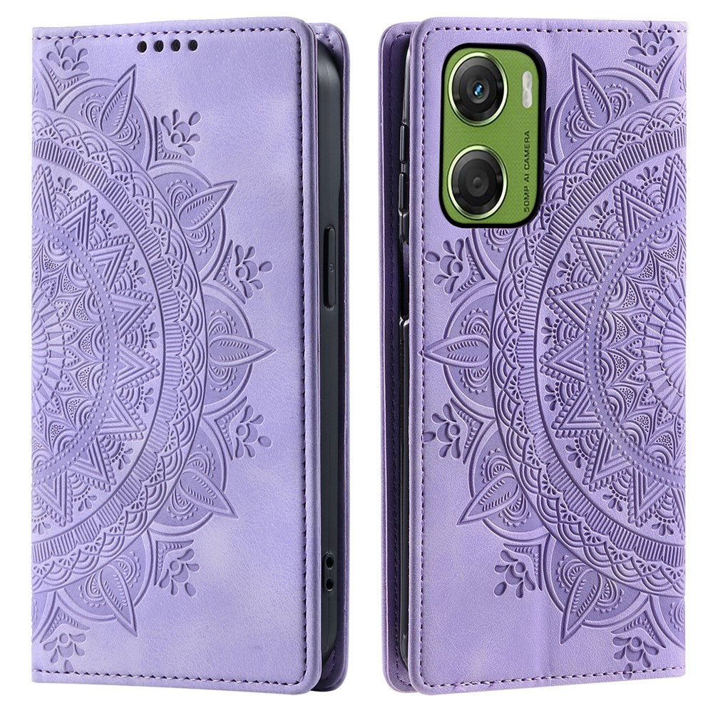For Motorola Moto G06 4G Case Magnetic Closing Leather Phone Cover Pattern Imprinted