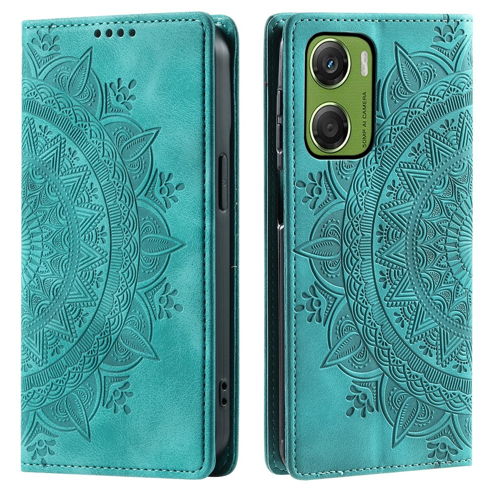 For Motorola Moto G06 4G Case Magnetic Closing Leather Phone Cover Pattern Imprinted