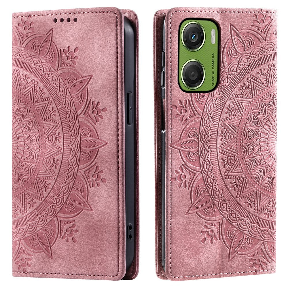 For Motorola Moto G06 4G Case Magnetic Closing Leather Phone Cover Pattern Imprinted