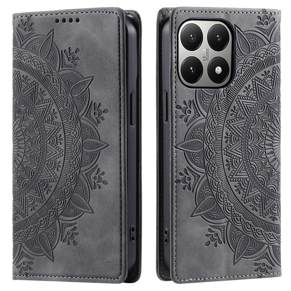 For Xiaomi 15T Case Magnetic Closing Leather Phone Cover Pattern Imprinted
