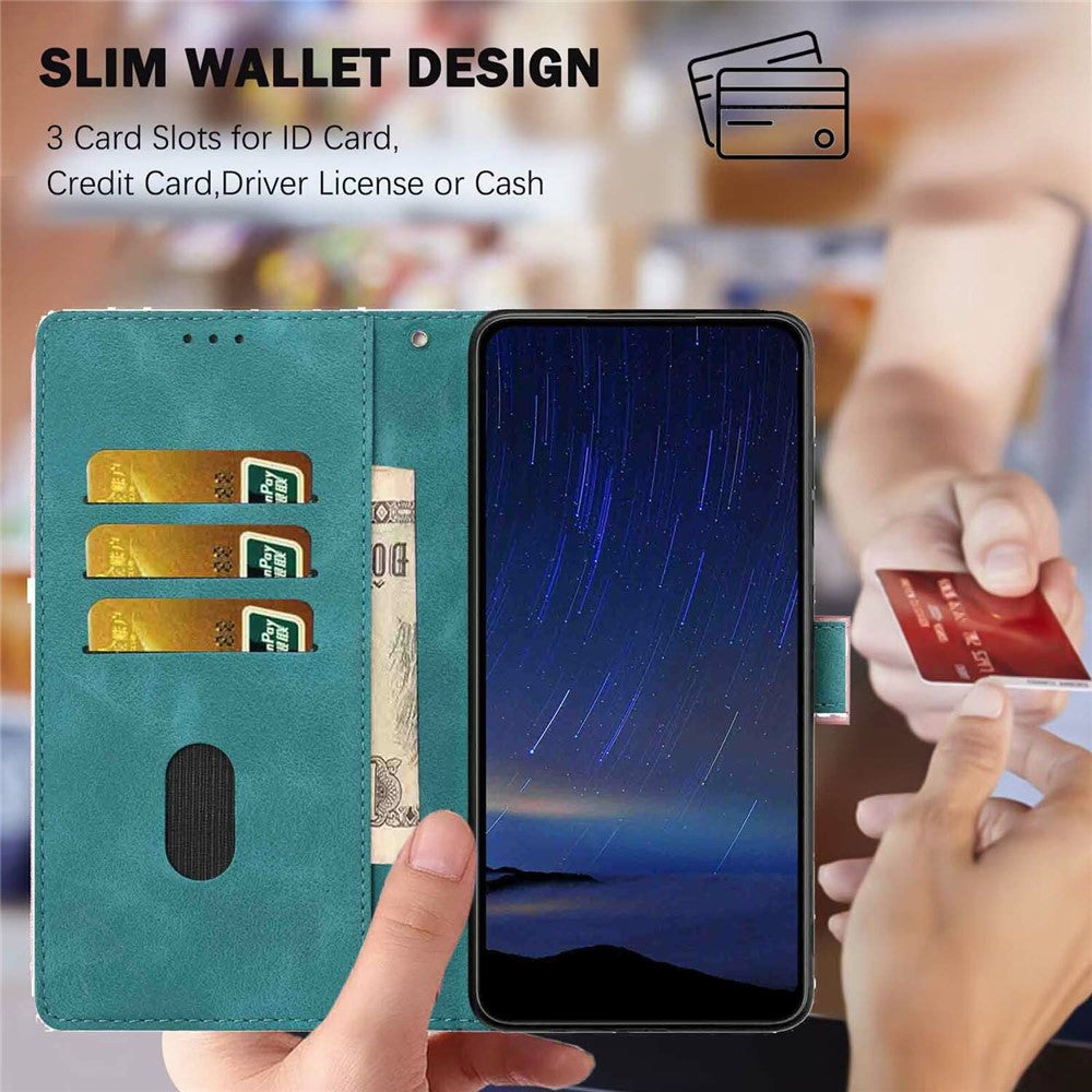 Flip Case For Xiaomi Redmi Note 14 Pro+ 5G  /  Note 14 Pro 5G Leather Phone Cover Cherry Blossom Pattern Wallet Stand with Wrist Strap