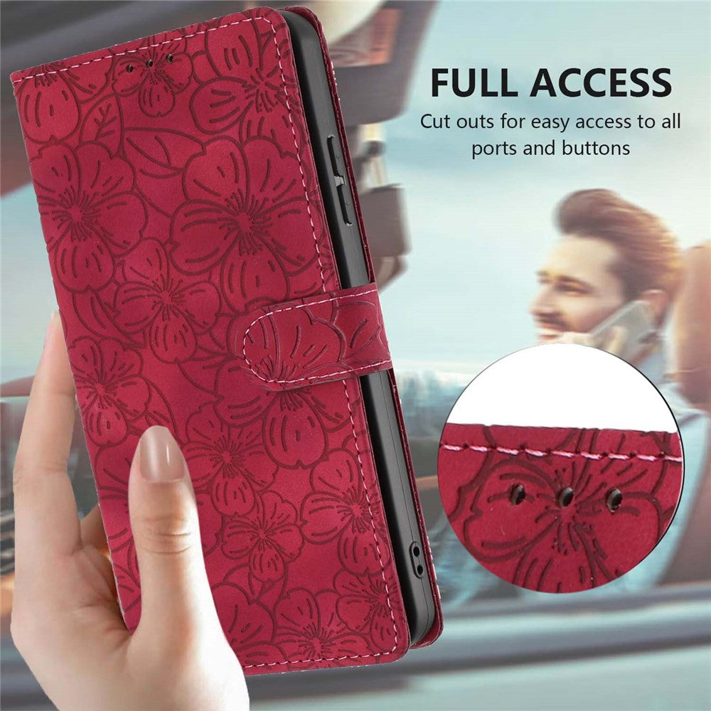 For Samsung Galaxy S26 Pro  /  S26 Flip Case Cherry Blossom Pattern Leather Wallet Stand Phone Cover with Wrist Strap