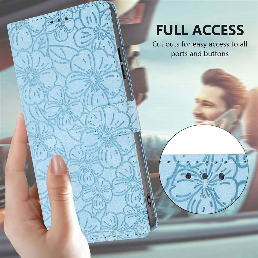 Flip Case For Honor X9c 5G  /  Magic7 Lite 5G Leather Phone Cover Cherry Blossom Pattern Wallet Stand with Wrist Strap