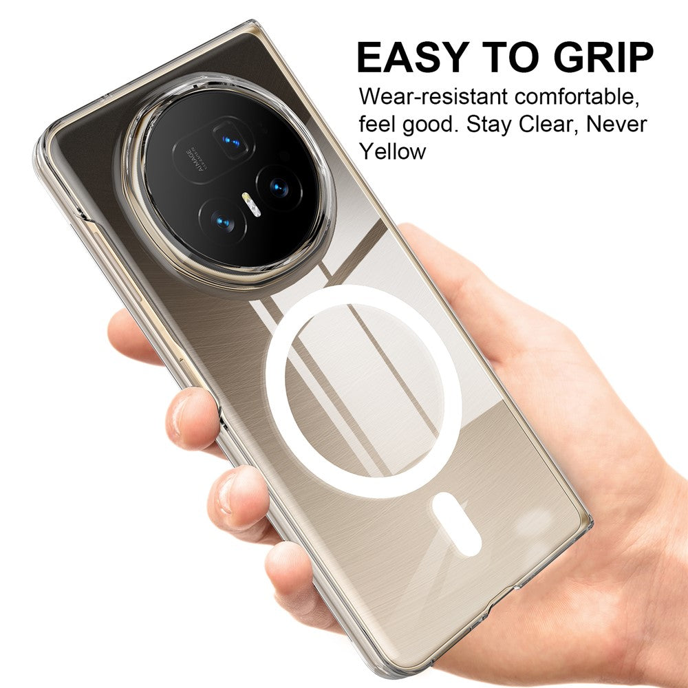 For Honor Magic V5 5G Clear Phone Case Compatible with MagSafe TPU + Acrylic Back Cover