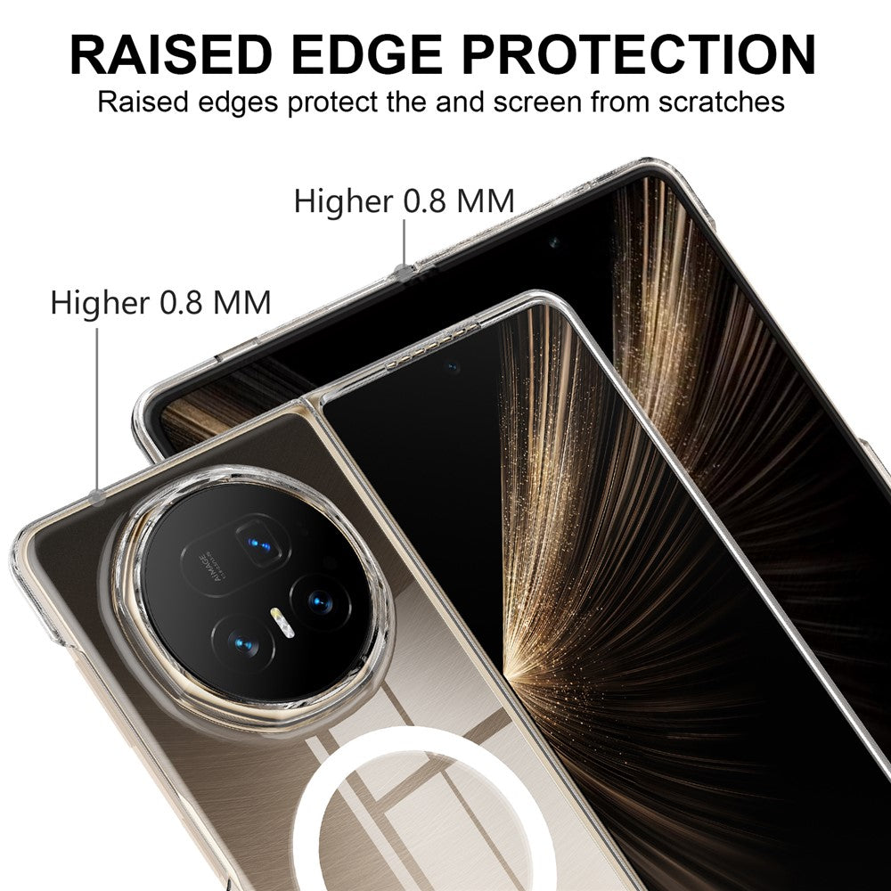 For Honor Magic V5 5G Clear Phone Case Compatible with MagSafe TPU + Acrylic Back Cover