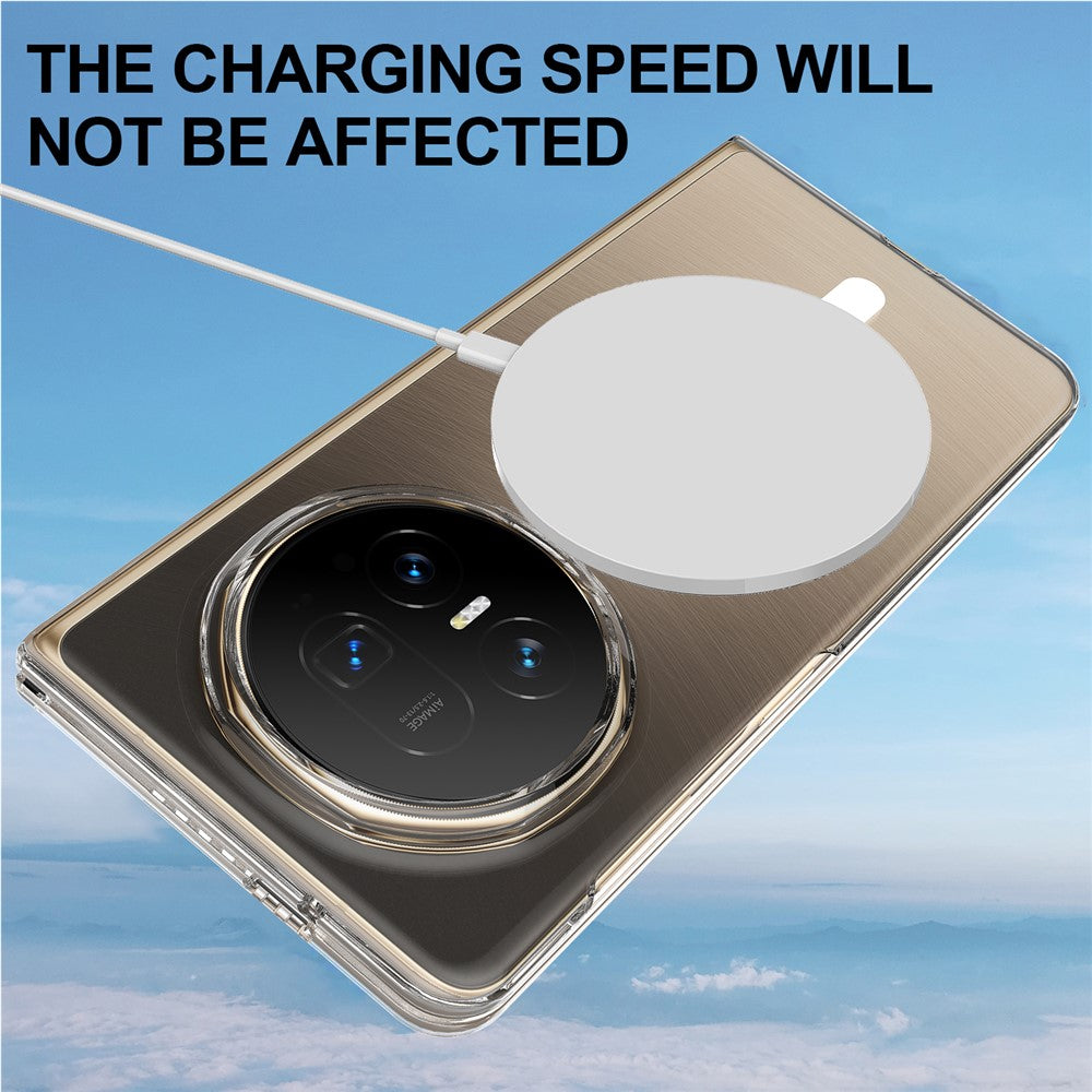 For Honor Magic V5 5G Clear Phone Case Compatible with MagSafe TPU + Acrylic Back Cover