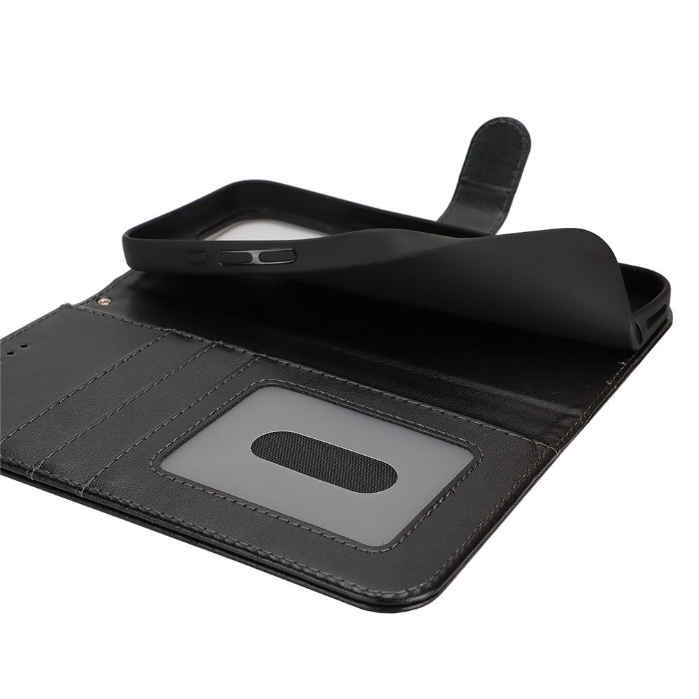 For iPhone 17 Case R61 Texture Wallet Leather Flip Phone Cover with Wrist Strap