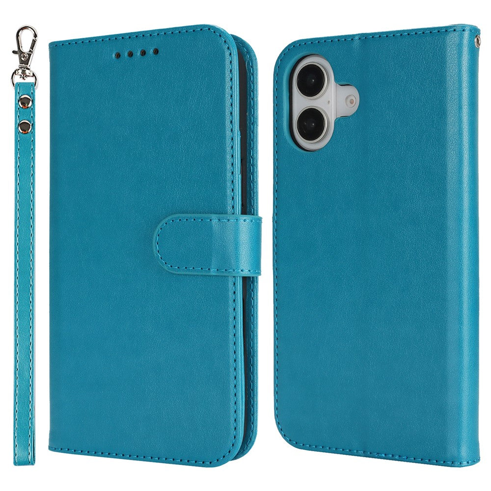 For iPhone 17 Case R61 Texture Wallet Leather Flip Phone Cover with Wrist Strap