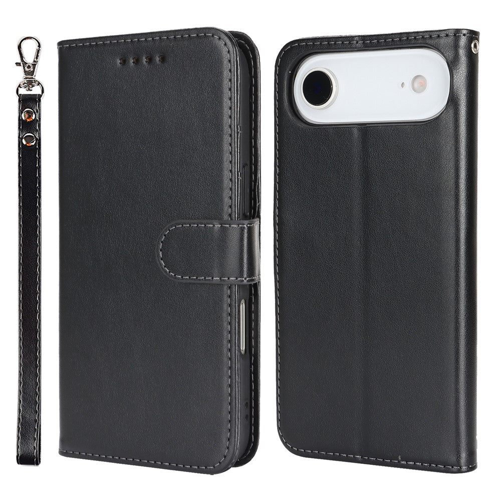 For iPhone Air Case R61 Texture Wallet Leather Flip Phone Cover with Wrist Strap