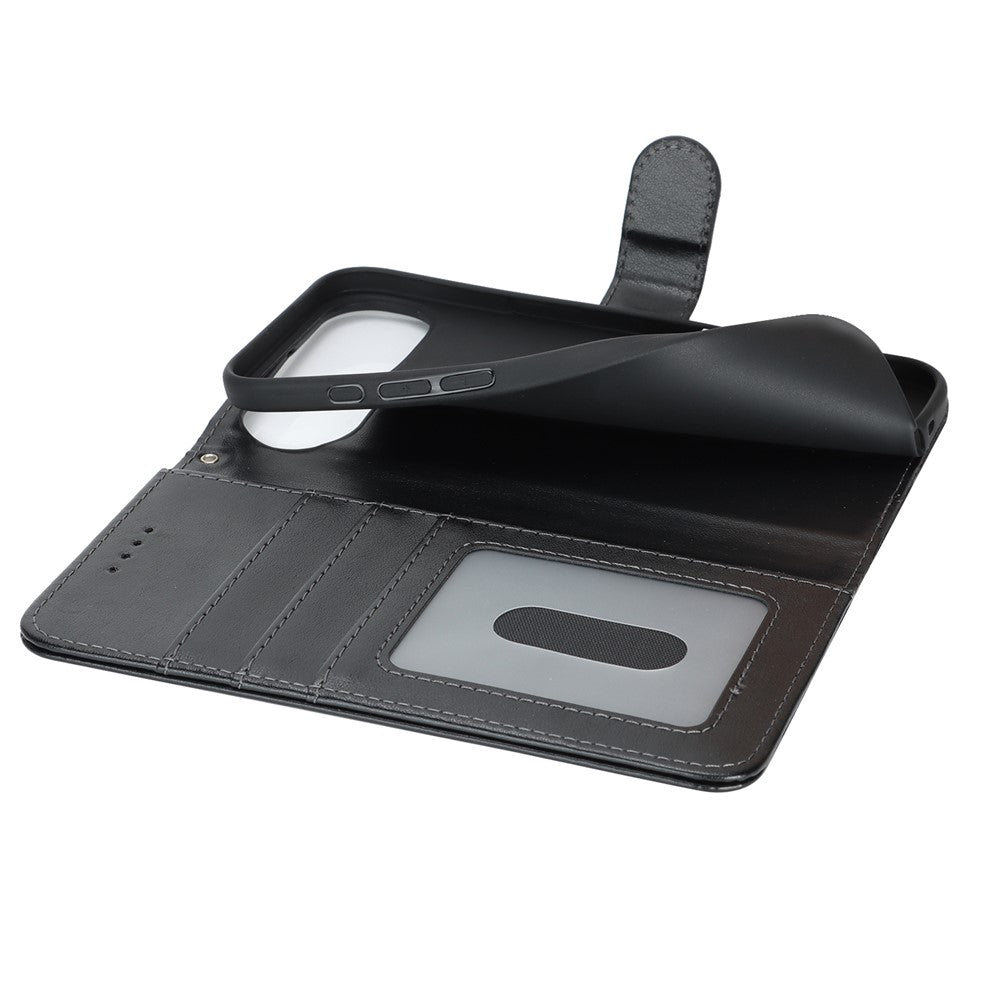 For iPhone Air Case R61 Texture Wallet Leather Flip Phone Cover with Wrist Strap