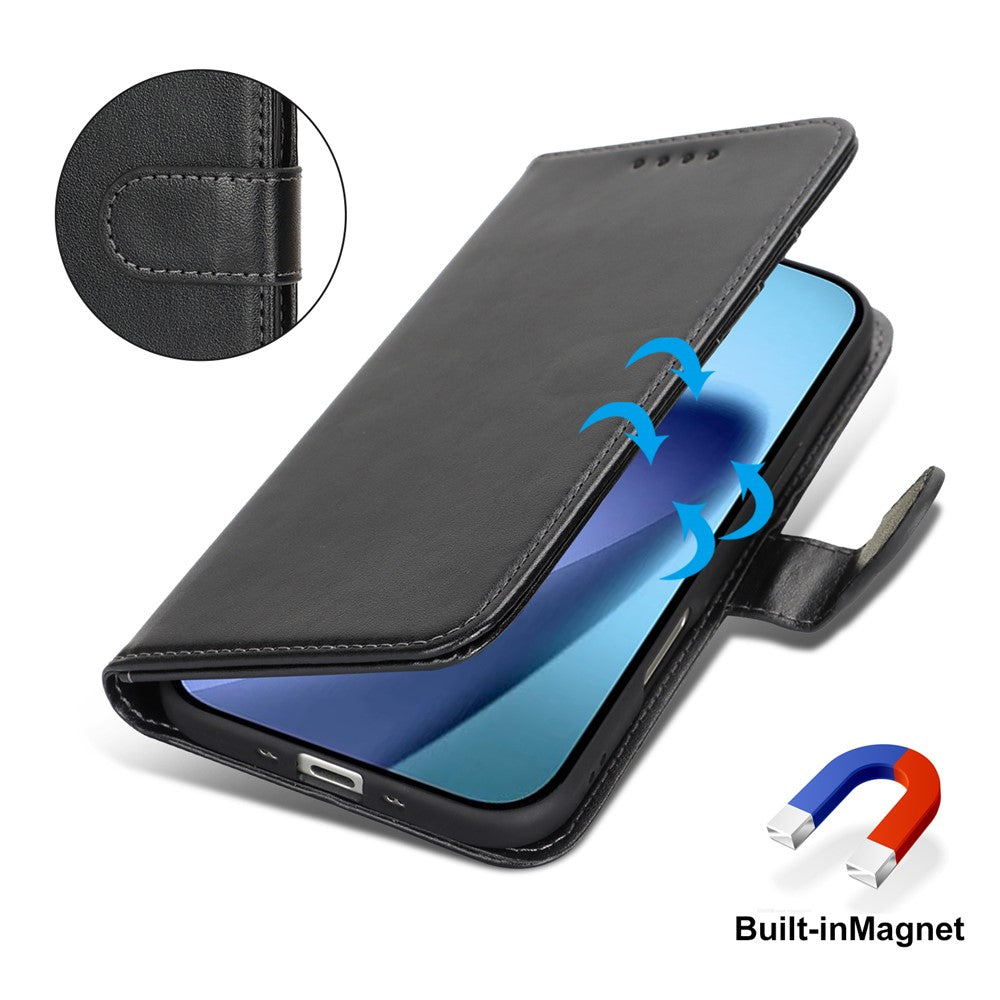 For iPhone Air Case R61 Texture Wallet Leather Flip Phone Cover with Wrist Strap