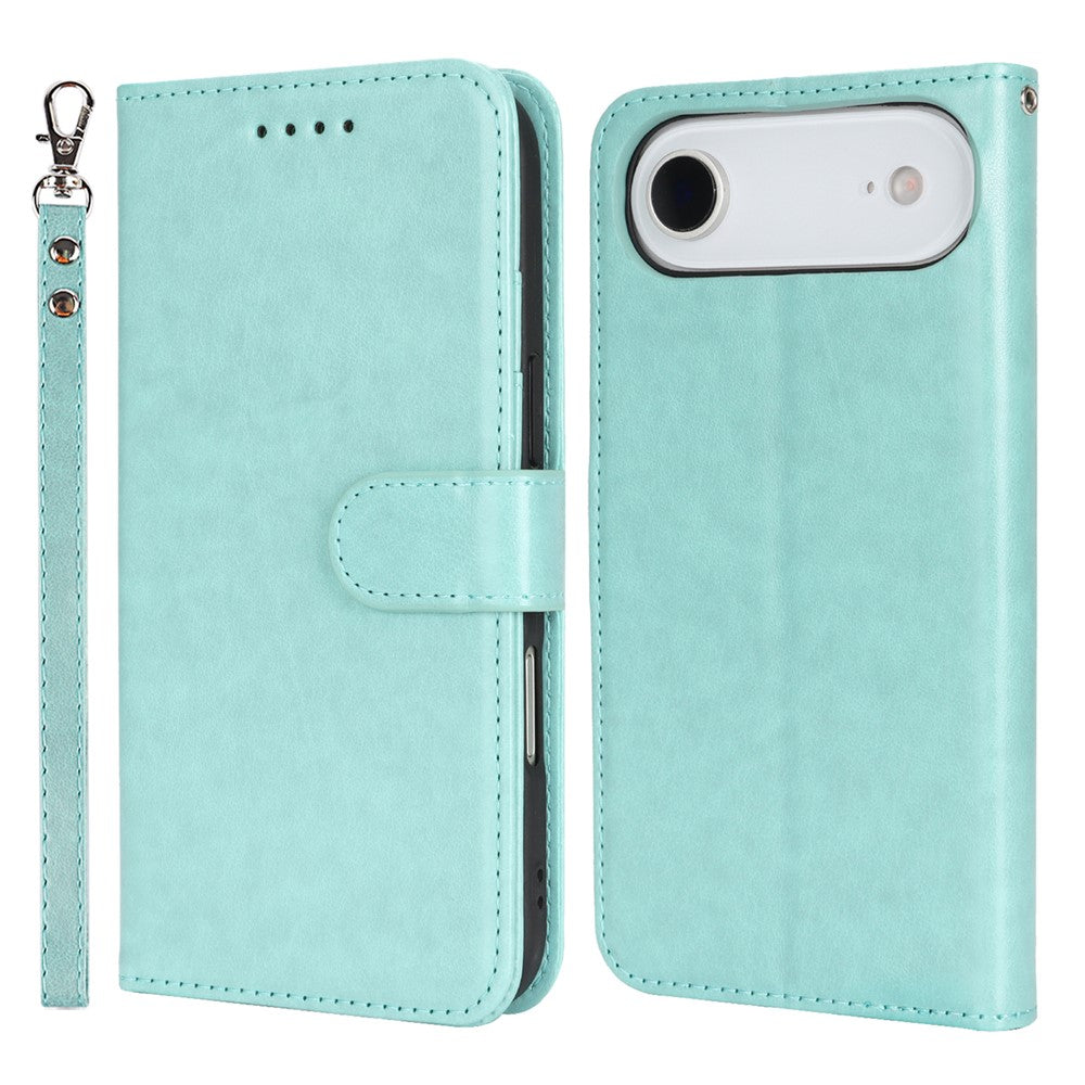 For iPhone Air Case R61 Texture Wallet Leather Flip Phone Cover with Wrist Strap