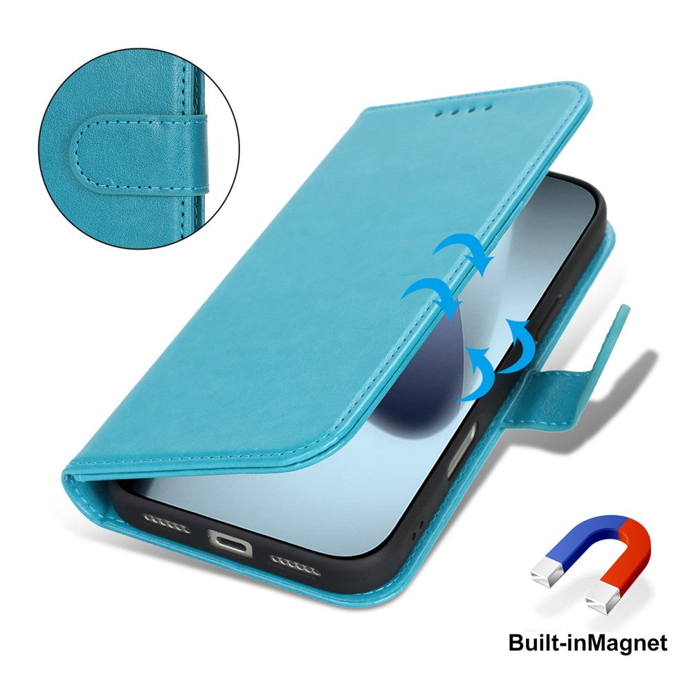 Étui portefeuille en cuir texturé R61 pour iPhone 17 Pro avec dragonne