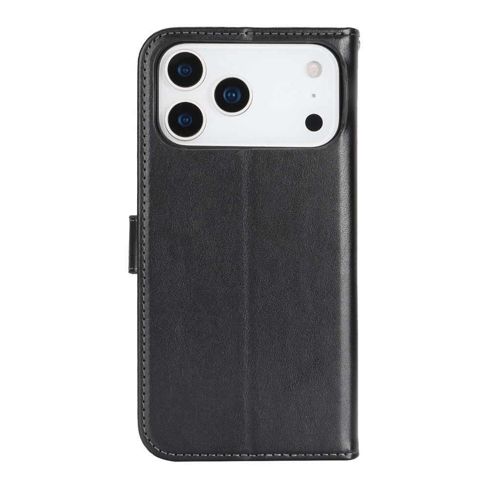 For iPhone 17 Pro Max Case R61 Texture Wallet Leather Flip Phone Cover with Wrist Strap