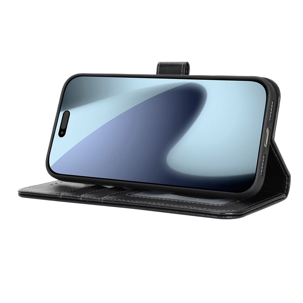 For iPhone 17 Pro Max Case R61 Texture Wallet Leather Flip Phone Cover with Wrist Strap