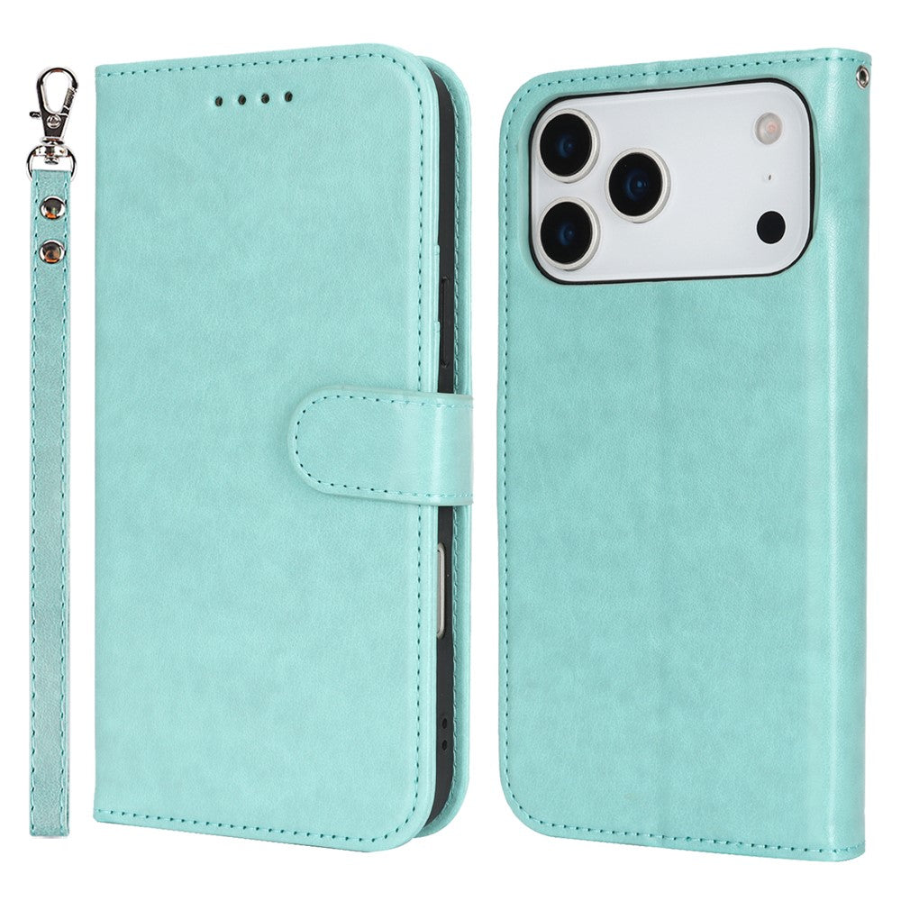 For iPhone 17 Pro Max Case R61 Texture Wallet Leather Flip Phone Cover with Wrist Strap