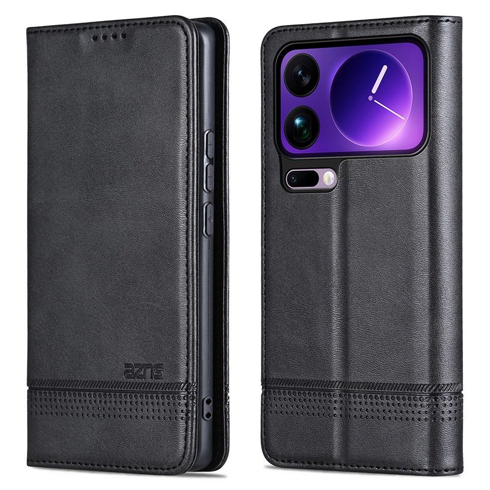AZNS For Xiaomi 17 Pro Max Case Cowhide Texture PU Leather Wallet Phone Cover