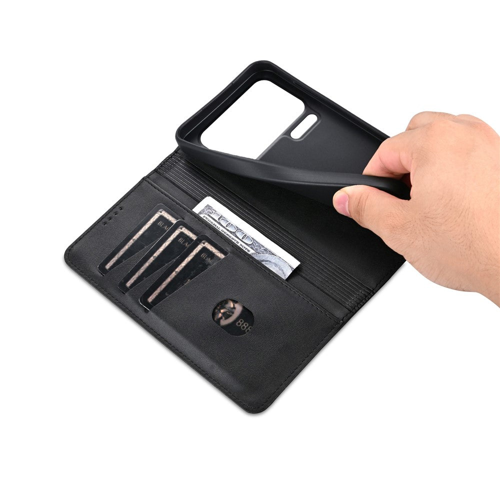 AZNS For Xiaomi 17 Pro Max Case Cowhide Texture PU Leather Wallet Phone Cover