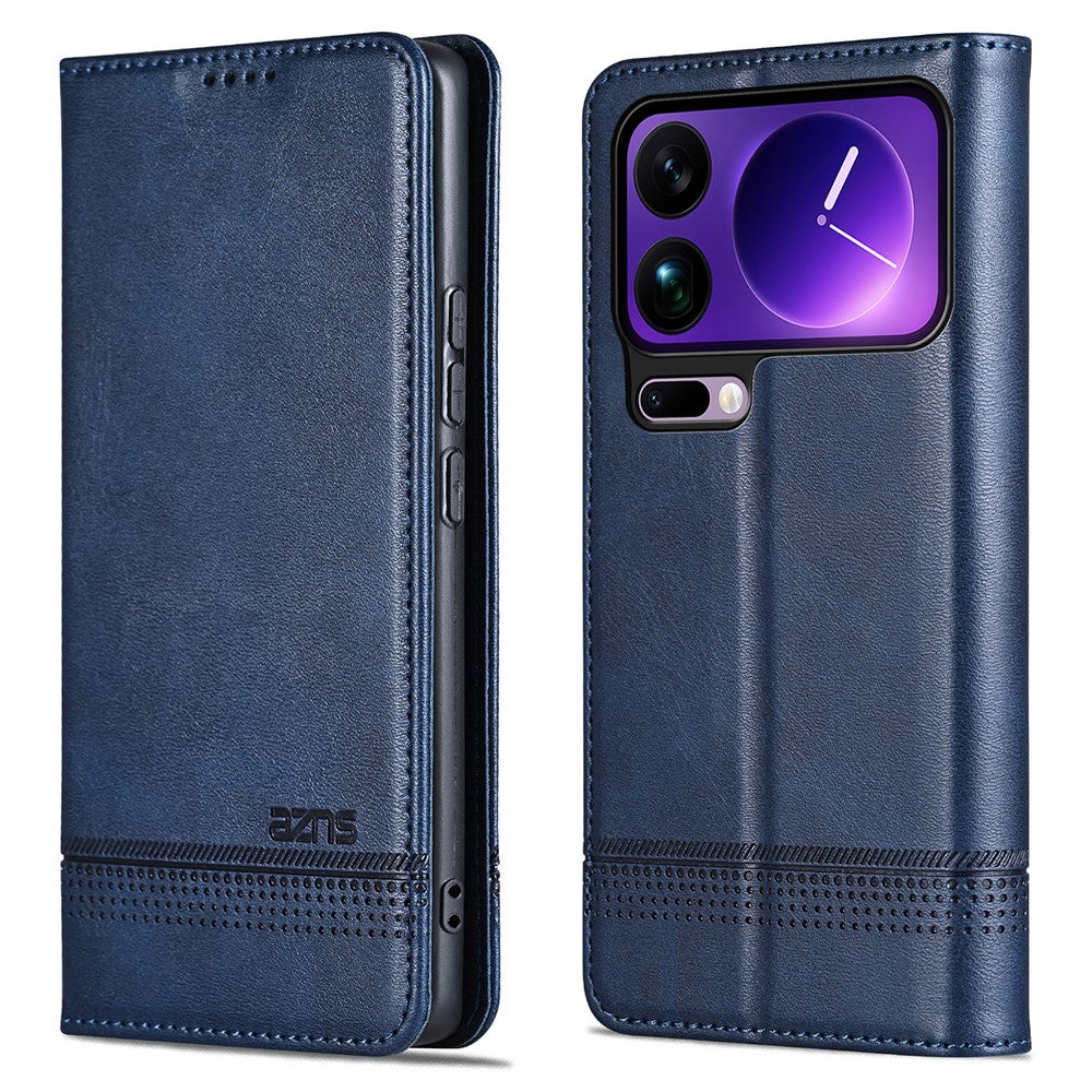 AZNS For Xiaomi 17 Pro Max Case Cowhide Texture PU Leather Wallet Phone Cover