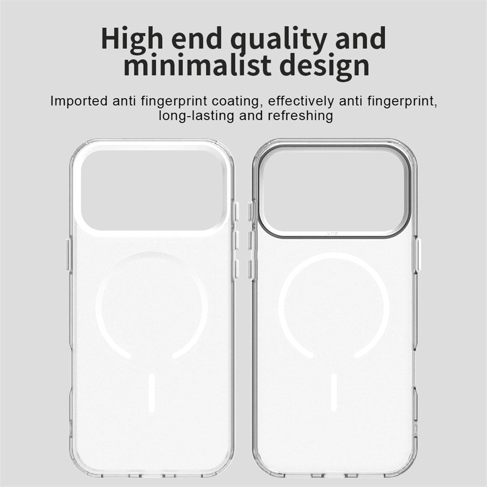 Coque magnétique en forme de C pour iPhone 17 Pro, couleur bonbon, en PC + TPU + PET