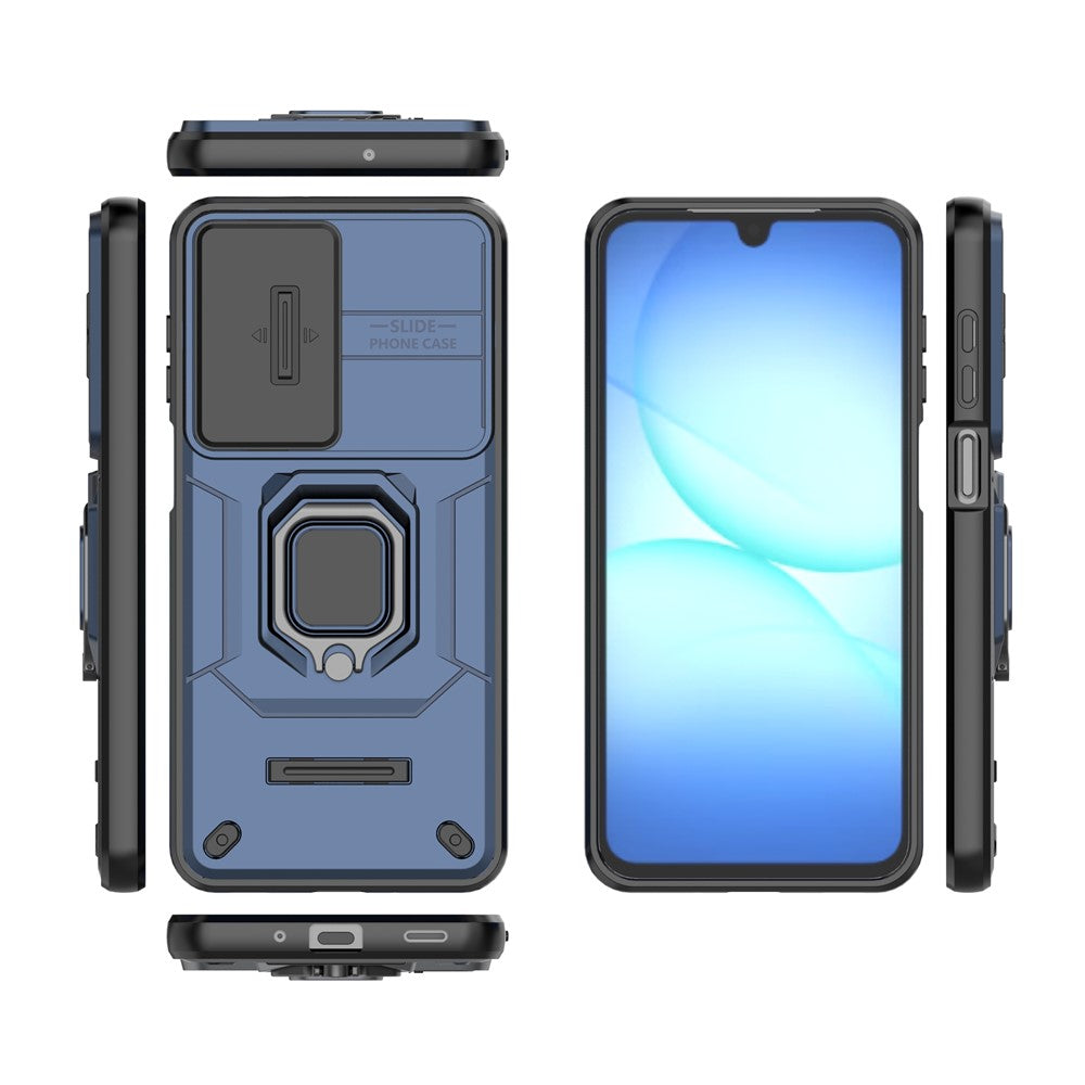 For Samsung Galaxy A17 5G / 4G Case PC + TPU Kickstand Phone Protector with Lens Cover