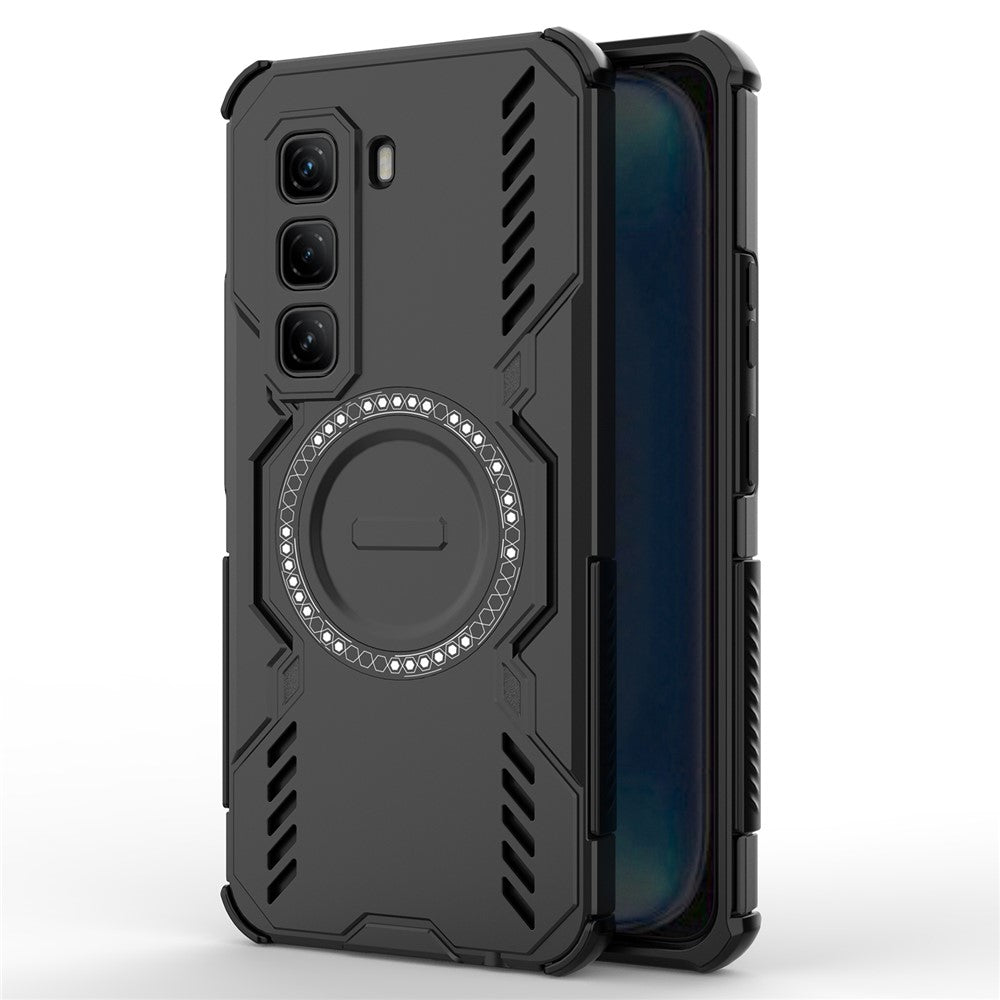 Coque magnétique papillon ajourée en PC et TPU pour Infinix Hot 50 Pro 4G