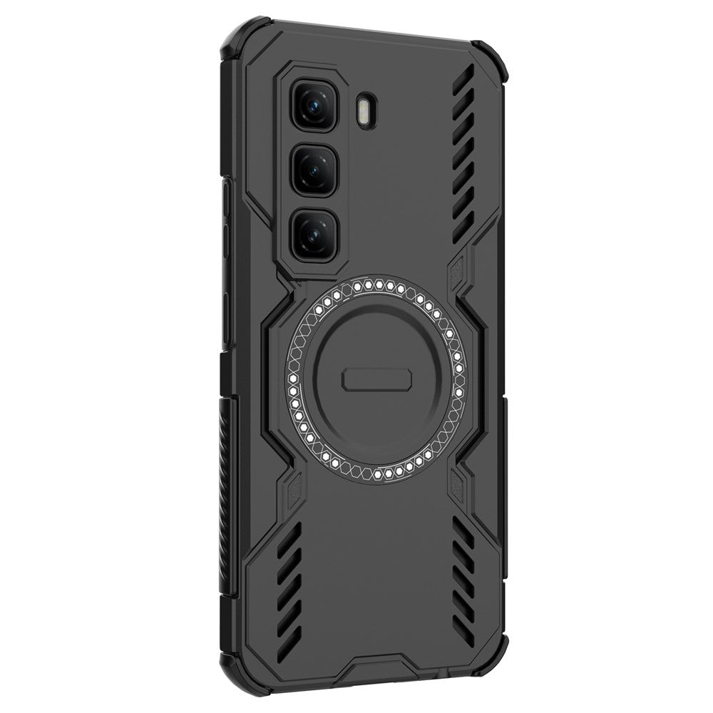 Coque magnétique papillon ajourée en PC et TPU pour Infinix Hot 50 Pro 4G