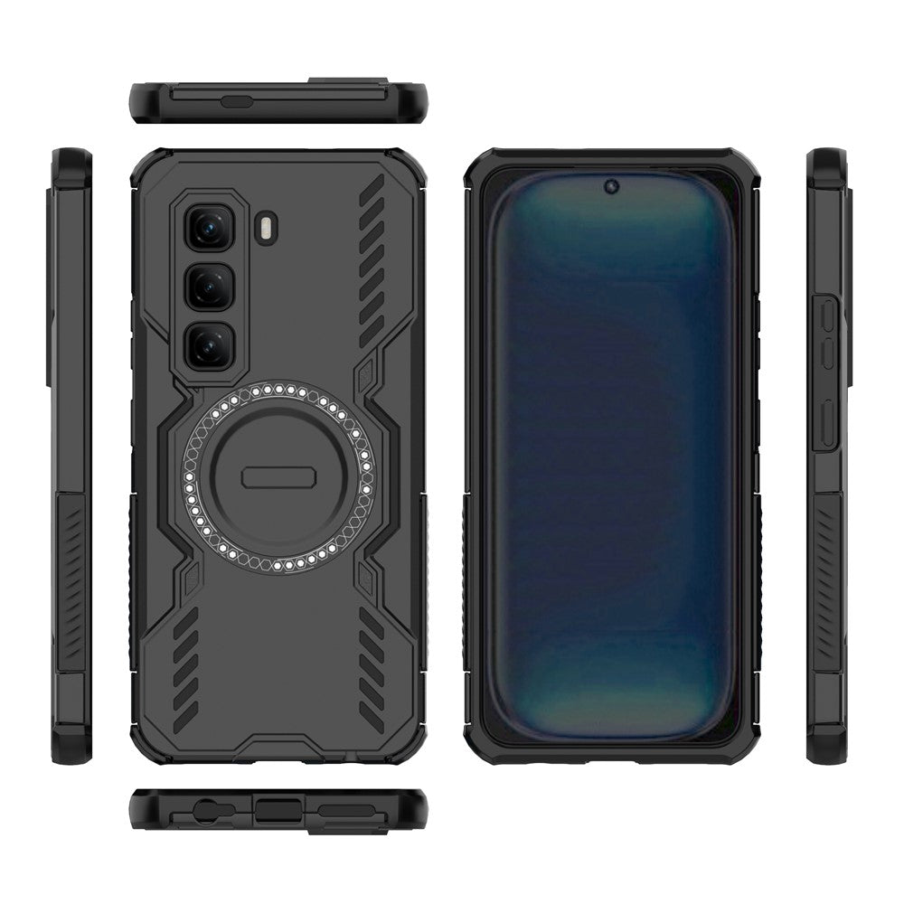 Coque magnétique papillon ajourée en PC et TPU pour Infinix Hot 50 Pro 4G