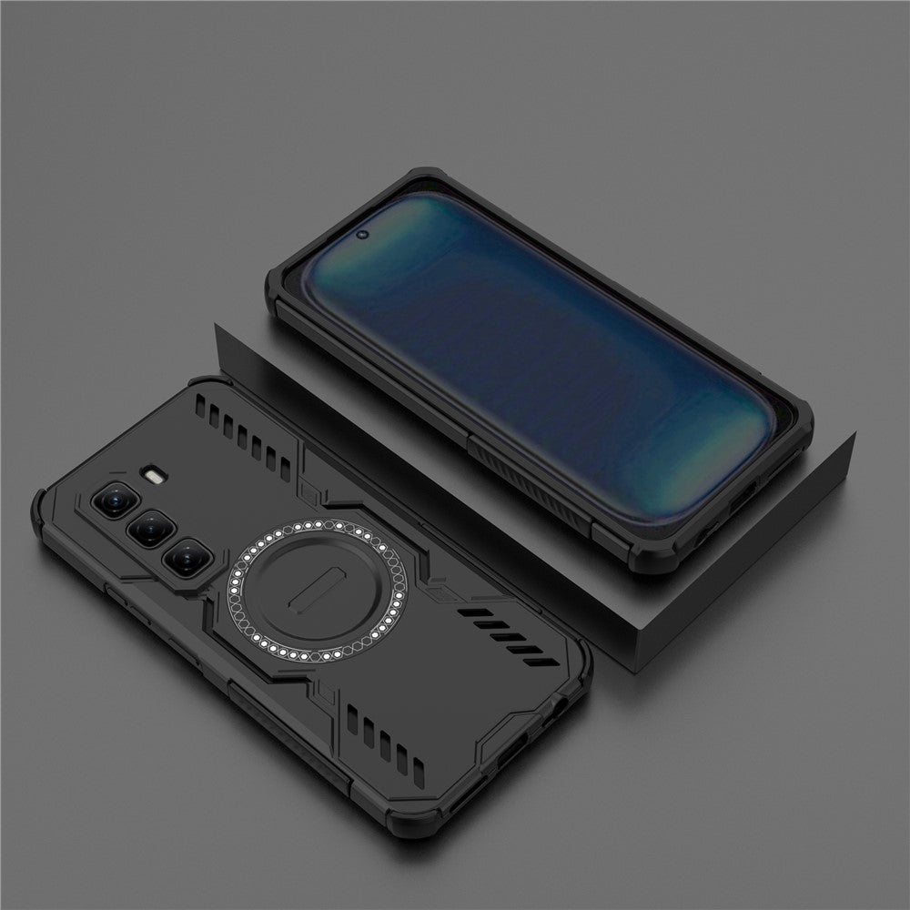 Coque magnétique papillon ajourée en PC et TPU pour Infinix Hot 50 Pro 4G