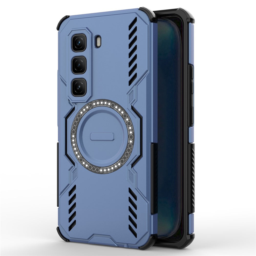 Coque magnétique papillon ajourée en PC et TPU pour Infinix Hot 50 Pro 4G