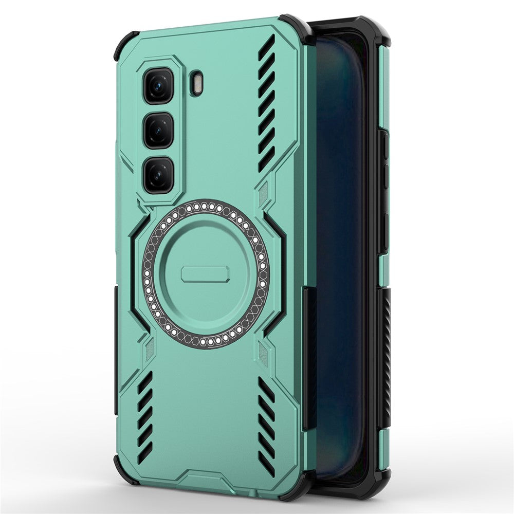Coque magnétique papillon ajourée en PC et TPU pour Infinix Hot 50 Pro 4G