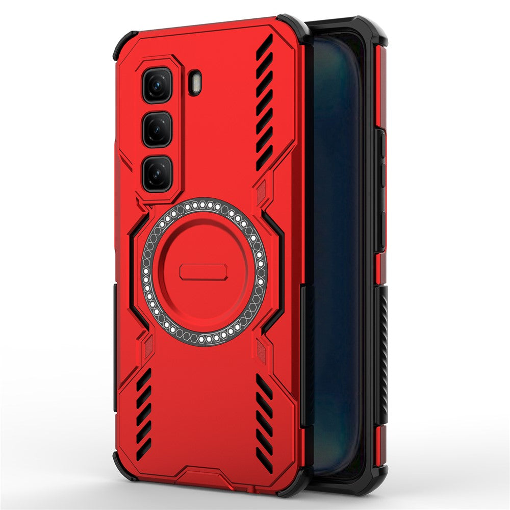 Coque magnétique papillon ajourée en PC et TPU pour Infinix Hot 50 Pro 4G