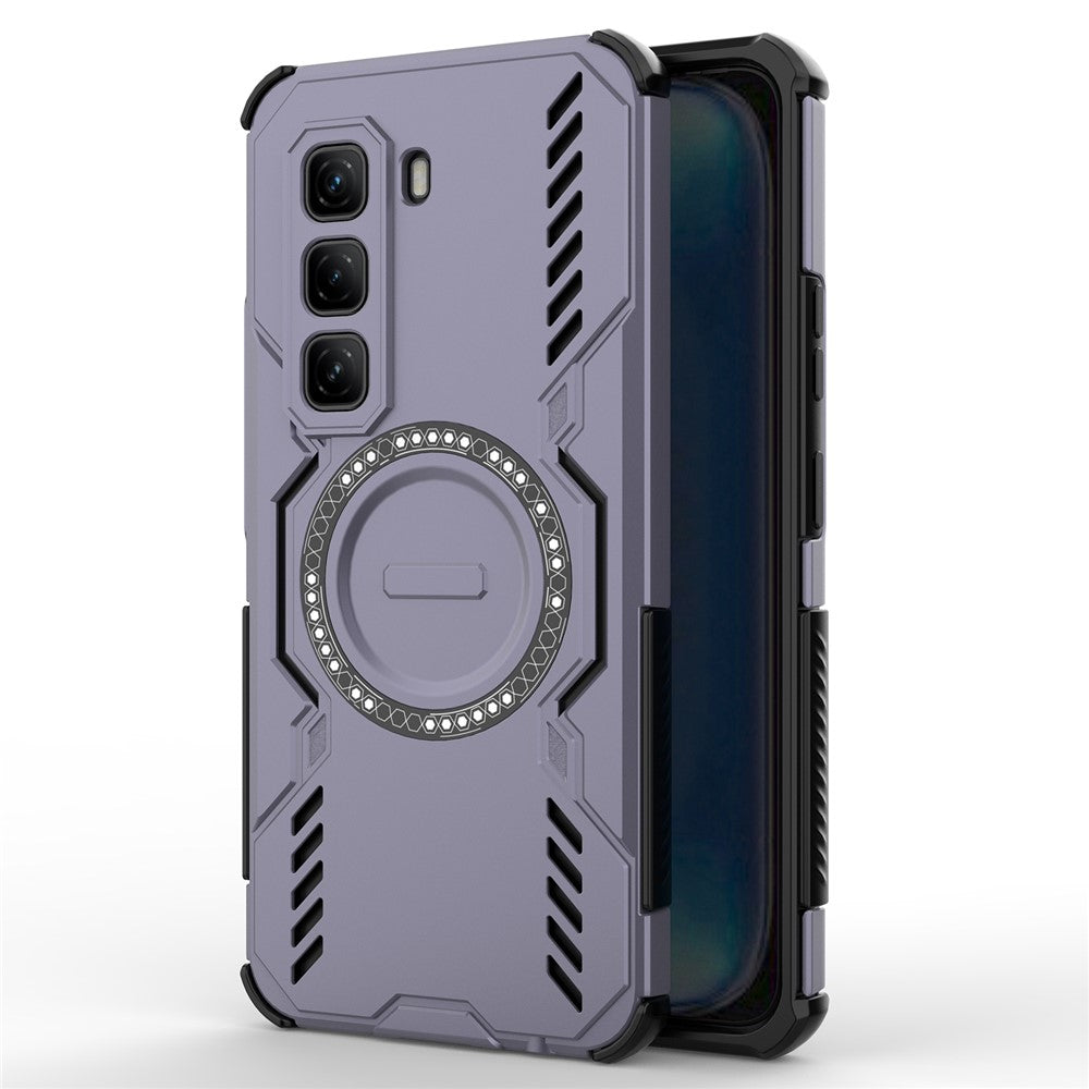 Coque magnétique papillon ajourée en PC et TPU pour Infinix Hot 50 Pro 4G