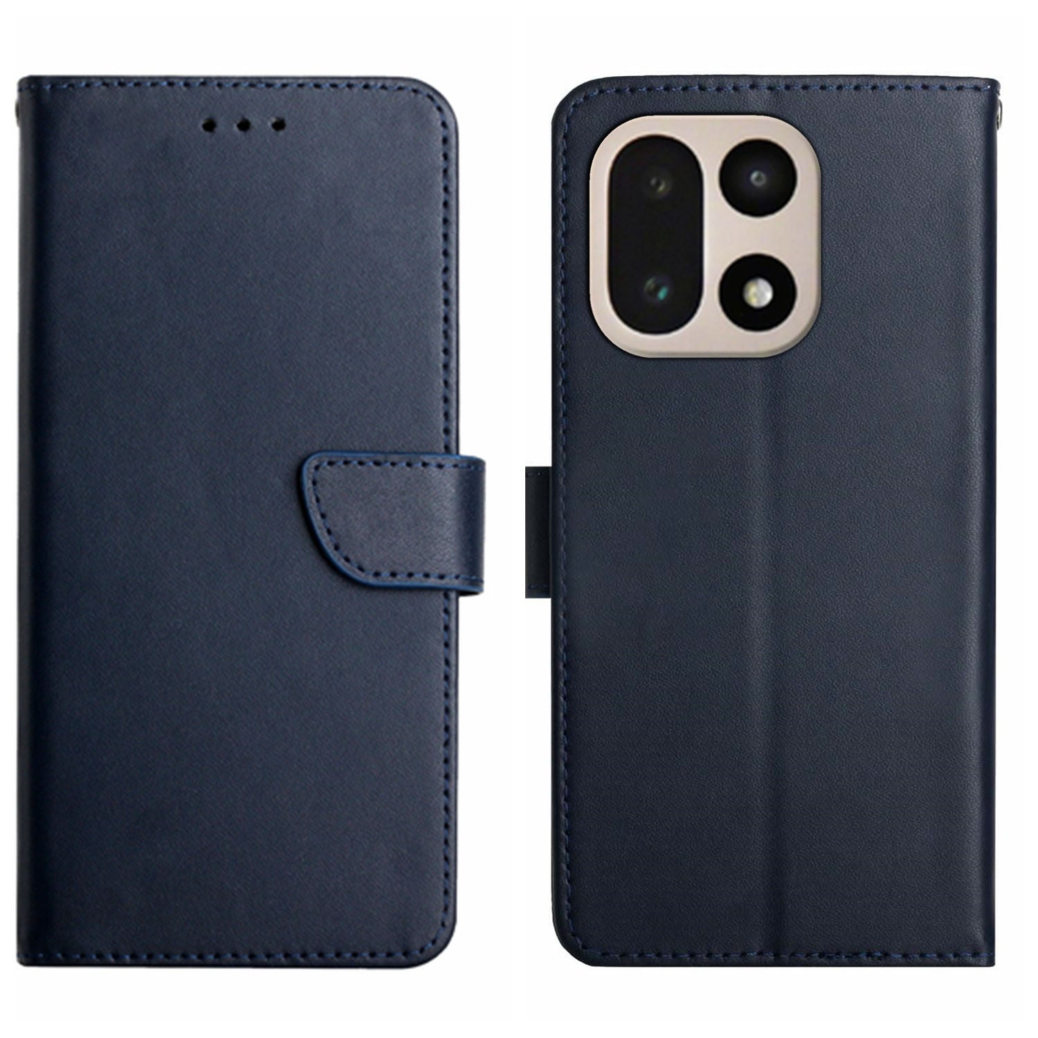 For OnePlus 15 5G Case Genuine Cow Leather Phone Cover Nappa Texture