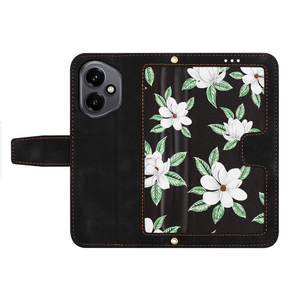 For Honor 400 5G (Global) Case PU Leather Floral Phone Cover with Card Slots