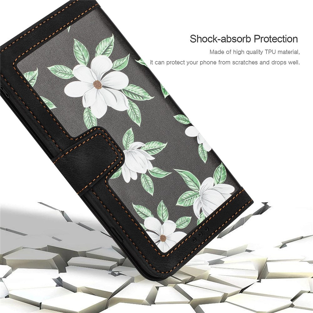 For Honor 400 5G (Global) Case PU Leather Floral Phone Cover with Card Slots