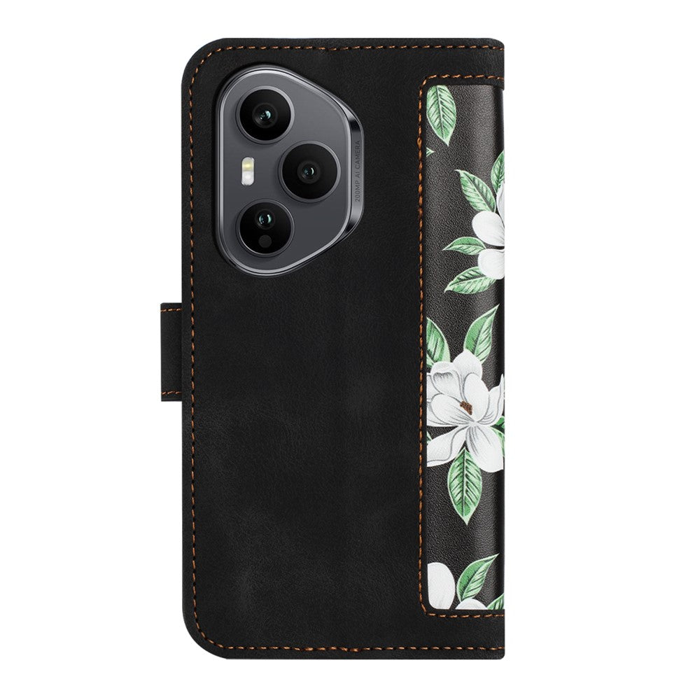 For Honor 400 Pro 5G (Global) Case PU Leather Floral Phone Cover with Card Slots