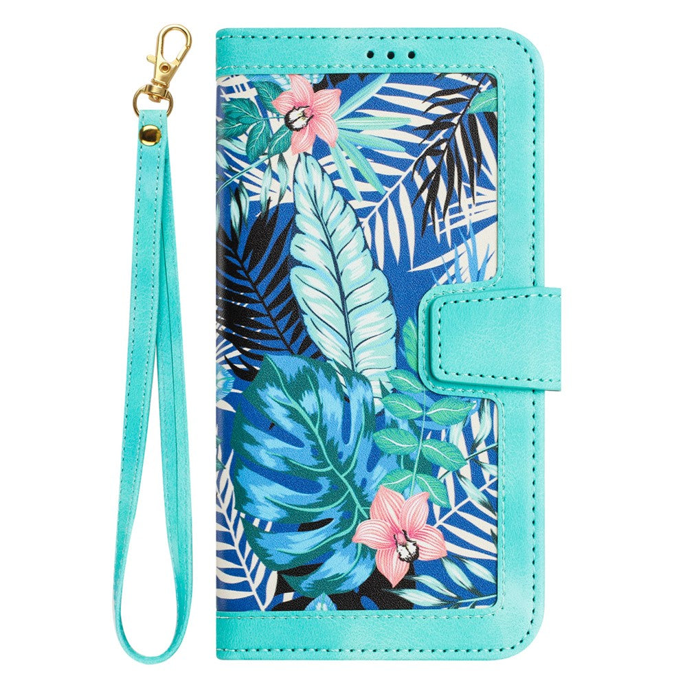 For Honor 400 Lite 5G Case PU Leather Floral Phone Cover with Card Slots