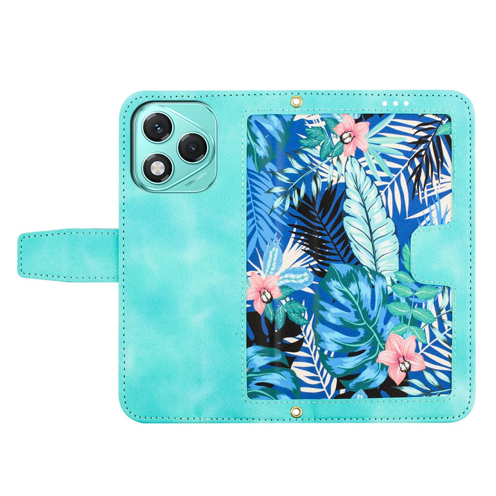 For Honor 400 Lite 5G Case PU Leather Floral Phone Cover with Card Slots