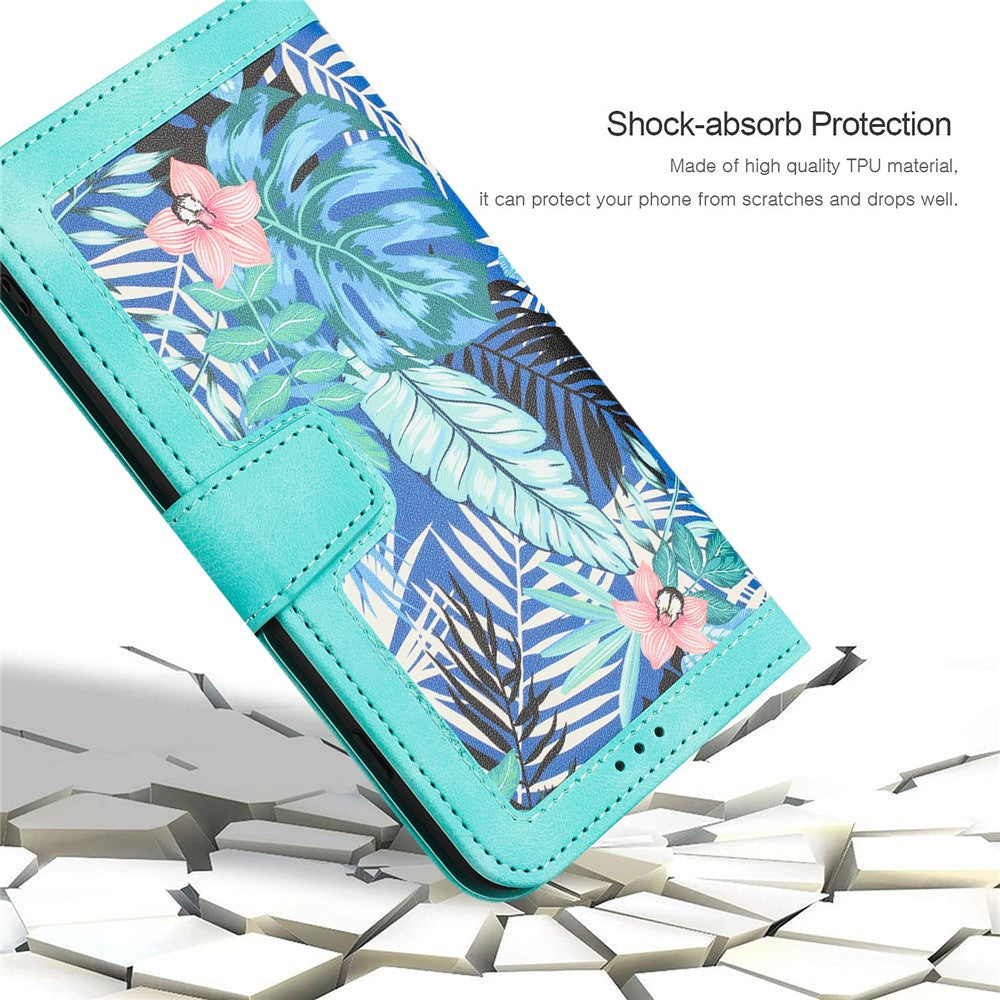 For Honor 400 Lite 5G Case PU Leather Floral Phone Cover with Card Slots