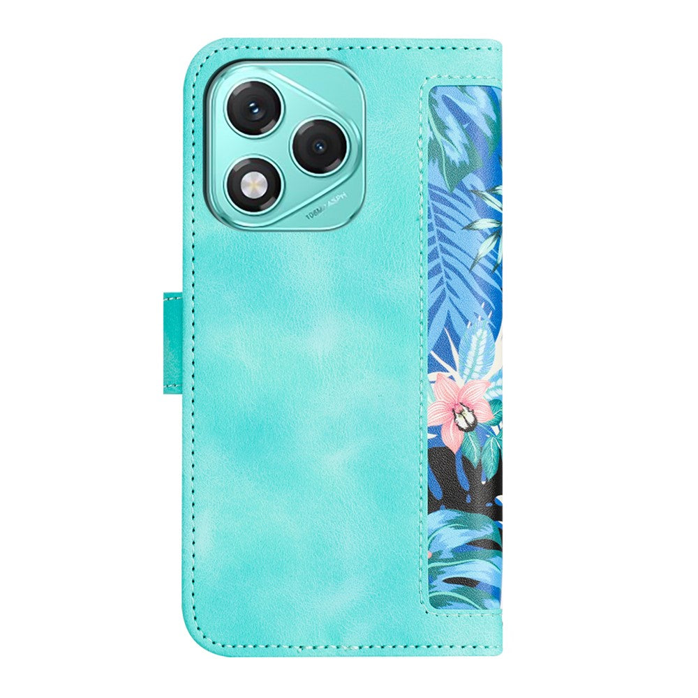 For Honor 400 Lite 5G Case PU Leather Floral Phone Cover with Card Slots